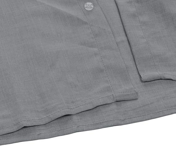 Cămașă bărbați cu mânecă scurtă, croială regulată, cu nasturi, gri L [4]