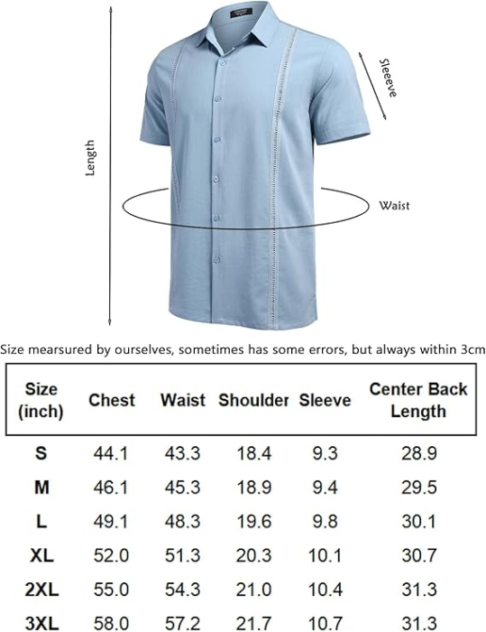 Cămașă bărbați cu mânecă scurtă, croială regulată, cu nasturi, albastru S [6]