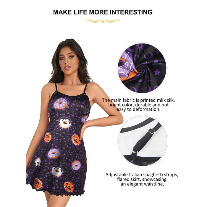 Rochie lejera de somn pentru femei, din material moale XL-2XL [6]