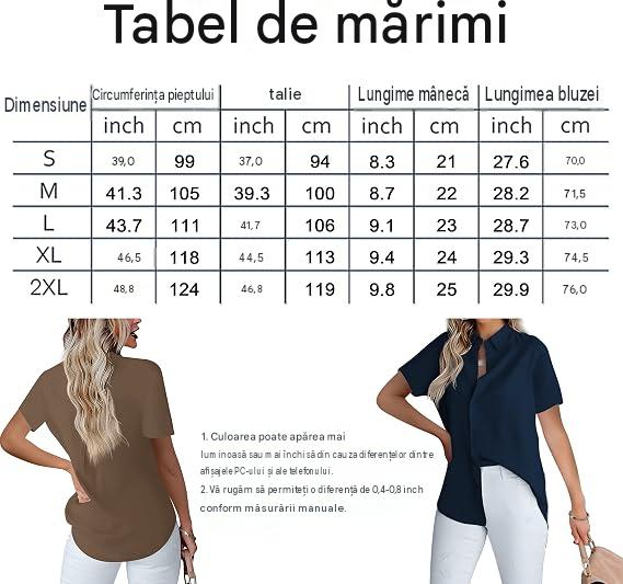 Cămașă alba de vara pentru femei, subtire, lejera, S [6]