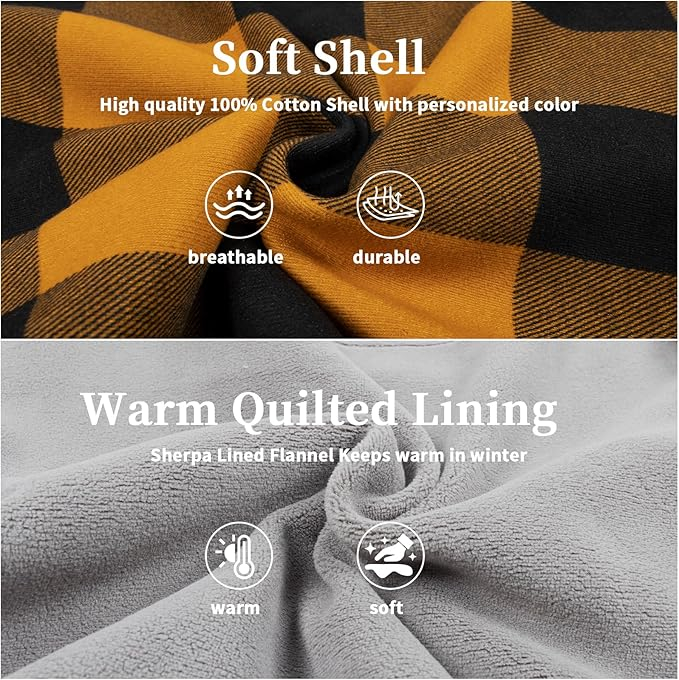 Camasa maro captusita, tip jacheta, in carouri, cu fermoar si buzunare cu capse, 2XL [4]