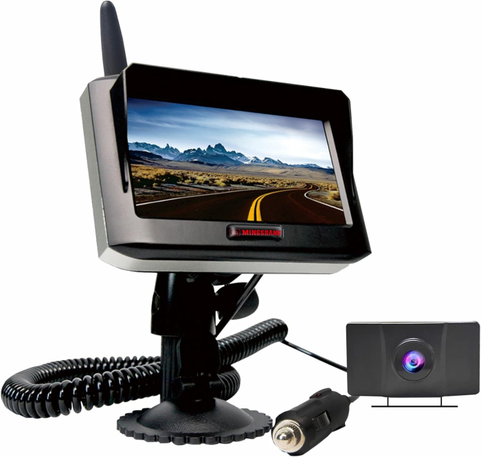 Cameră auto Wifi, Kit de monitorizare a camerei de marșarier, monitor de 4,3", vedere la 150° [1]