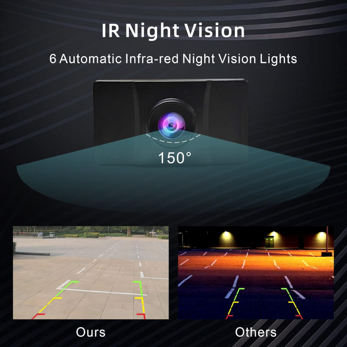 Cameră auto Wifi, Kit de monitorizare a camerei de marșarier, monitor de 4,3", vedere la 150° [5]