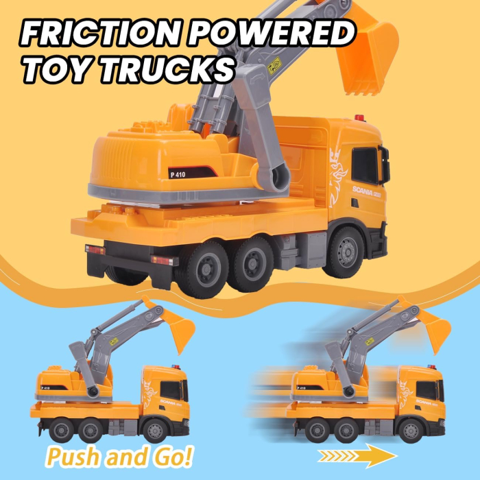 Excavator in miniatura cu lumini si sunete, scara 1:64 [5]