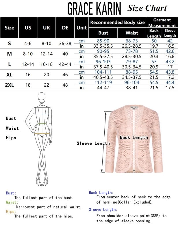 Bolero pentru femei- Bluza tricotata scurta, eleganta cu maneci 3/4 Bleu XL [4]