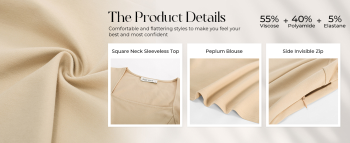 Bluza lunga, mulata, eleganta, fara maneci Crem L [4]