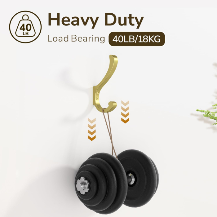 Carlige aurii din metal pentru baie, hol, bucatarie, 6 bucati cu accesorii [3]