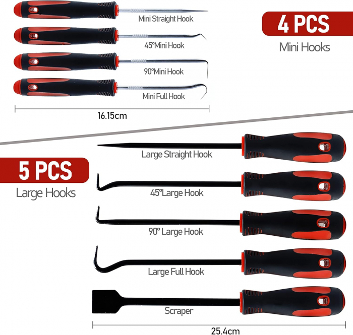 Carlige extragere garnituri etanseitati set 9 piese [2]