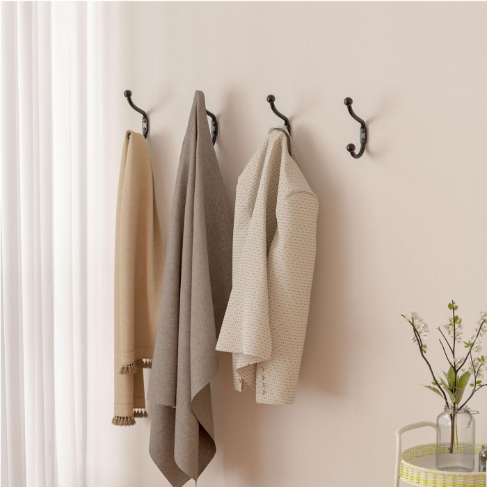 Carlige negre din otel inoxidabil pentru baie, hol, bucatarie, 10 bucati cu accesorii [3]