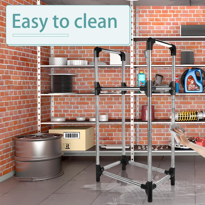 Raft demontabil pe 2 niveluri pentru depozitare 4 anvelope, 57.2x37.3x114.6cm [6]