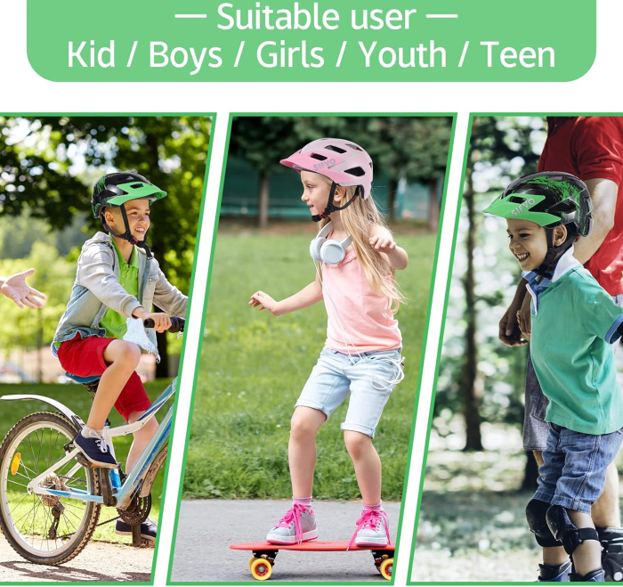 Casca de bicicletă pentru copii reglabilă, marime 50-57 cm [6]