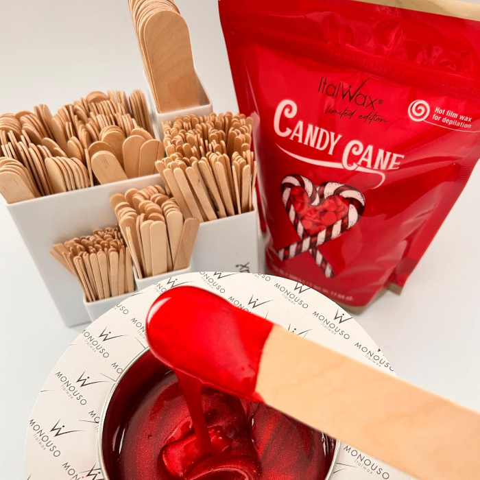 Ceară Epilatoare Hard Wax, Pentru Piele Sensibilă, Fără Benzi, Temperatură Redusă de Topire, Aromă Candy Cane, 500 grame [5]