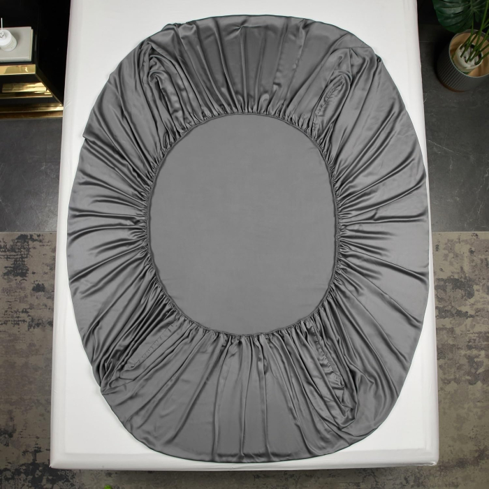 Cearsaf de pat gri, cu fermoar, 180x200 cm + inaltimea bazei 25-30 cm [6]