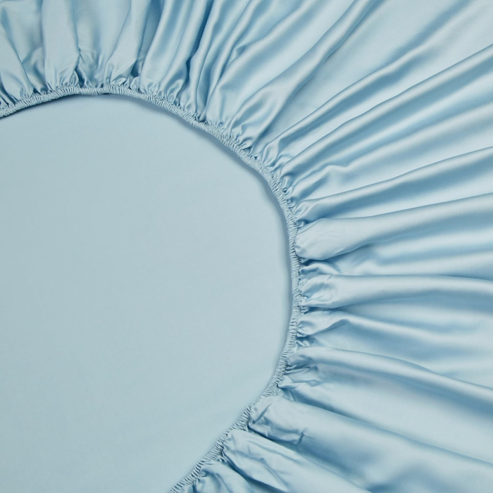 Cearsaf de pat bleu, cu elastic, 180x200 cm + inaltimea bazei 25-30 cm [7]