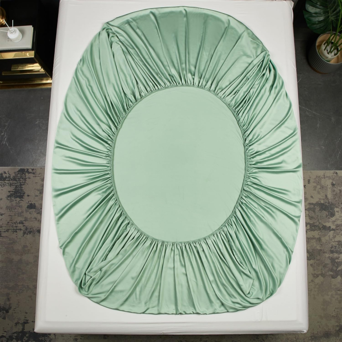 Cearsaf de pat verde, cu fermoar, 140x200 cm + inaltimea bazei 25-30 cm [6]