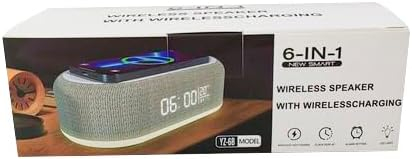 Ceas cu alarmă digital, încărcare fără fir 15W pentru iPhone/Samsung, difuzor Bluetooth, luminozitate reglabilă în 9 culori, afișaj cu temperatură [7]
