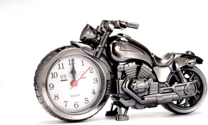 Ceas ornamental cu motocicleta retro 21x12 cm [6]