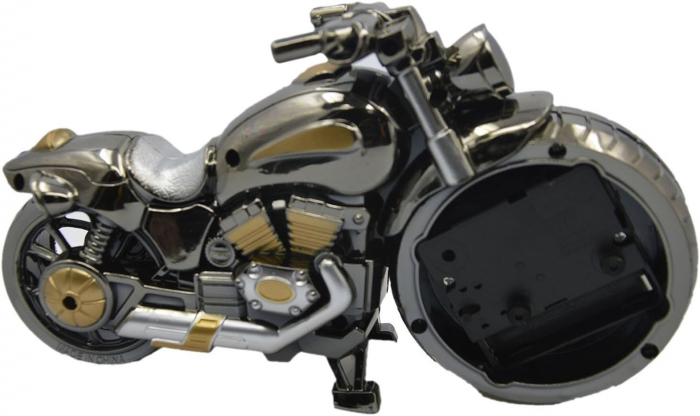 Ceas ornamental cu motocicleta retro 21x12 cm [3]