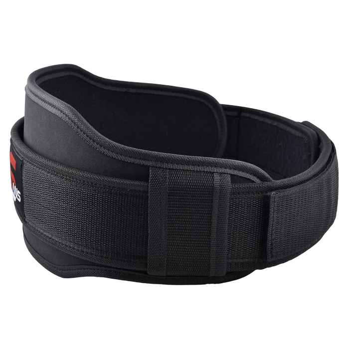 Centura de mijloc pentru ridicat greutati, dublă rezistență neopren 14 cm sprijin, neagra, XL [5]