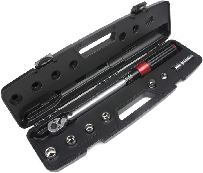 Cheie dinamometrica 20-140 Nm, eroare ± 3%,patrat 3/8", adaptoare 1/2" si 1/4", tubulare cadou [2]