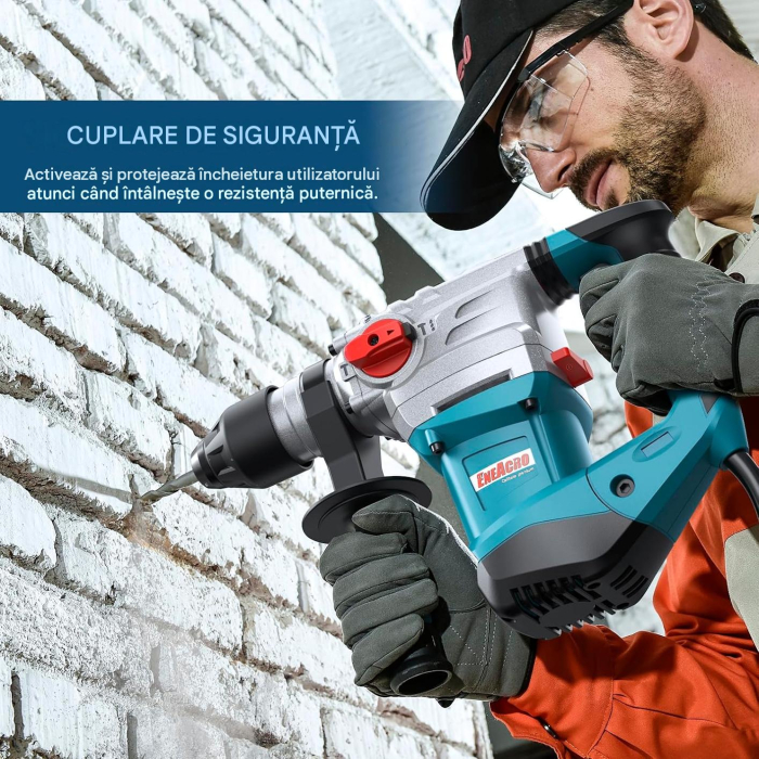 Ciocan Rotopercutor ENEACRO SDS-Plus, 1500W, 7J, 4 Funcții, Găurire Beton 32 mm [6]