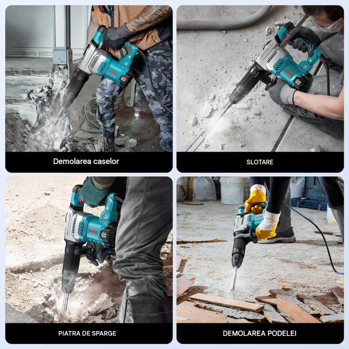 Ciocan Demolator 0845MB, 1300W, 20J, SDS-MAX, 5,8 kg, Mâner 360°, 2 Dălți [7]