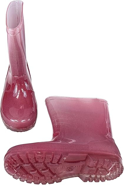 Cizme impermeabile din cauciuc pentru fete si baieti, visinii 34 [4]