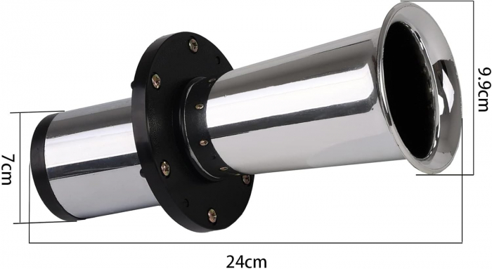 Claxon suplimentar pentru masini clasice, tonuri argint [4]