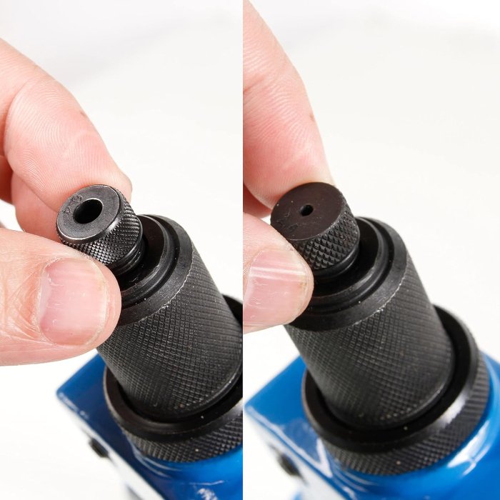 Cleste pentru nituri 5 duse interschimbabile 2.4 | 3.2 | 4,0 | 4,8 | 6,4 mm [6]