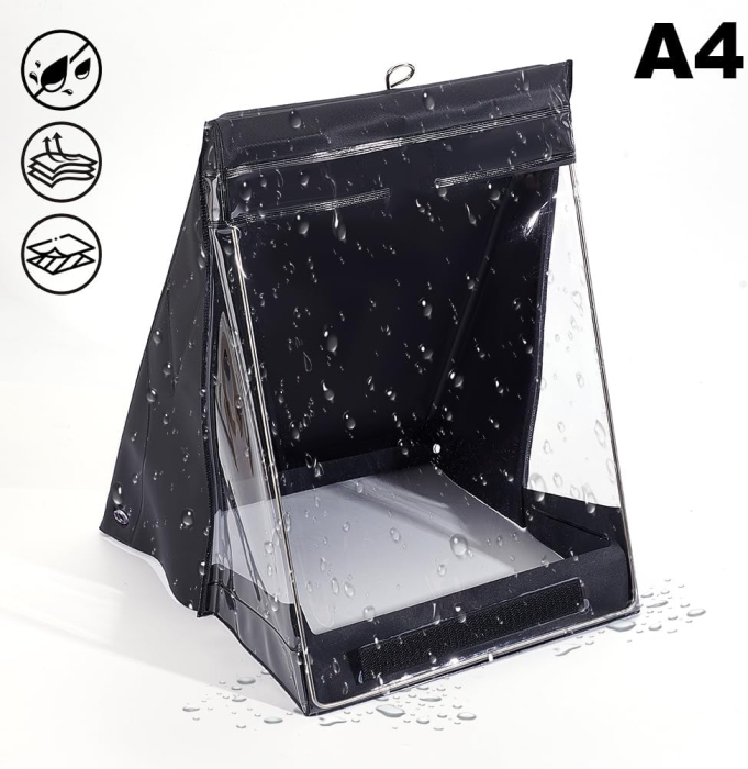 Clipboard A4 Apacali, negru, cu compartiment de depozitare protejat, 25x26.5cm [3]