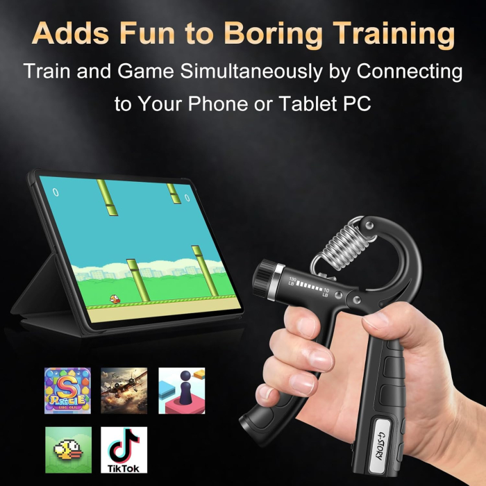 Extensoare pentru forta de strangere a mainii 10-130lbs, negru, 1 bucata [3]