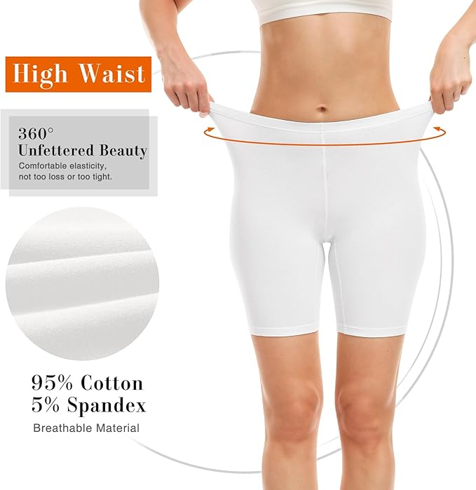 Colanti elastici scurti pentru sport femei, albi M, set 3 bucati [3]