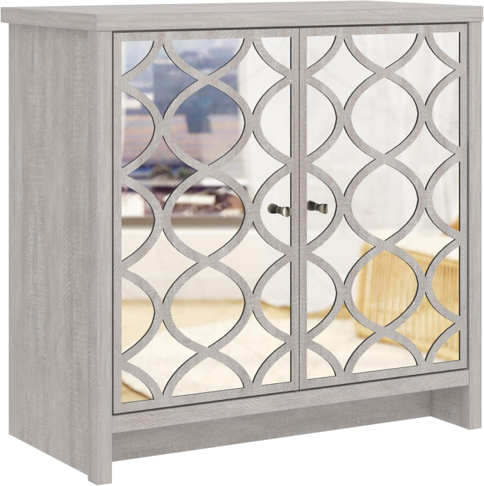 Comoda din MDF, 2 usi 2 rafturi interioare, 39,8 x 79,0 x 77,6 cm – Stejar gri prăfuit [9]
