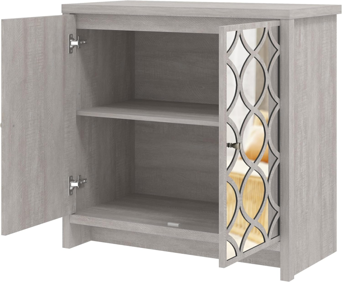 Comoda din MDF, 2 usi 2 rafturi interioare, 39,8 x 79,0 x 77,6 cm – Stejar gri prăfuit [5]