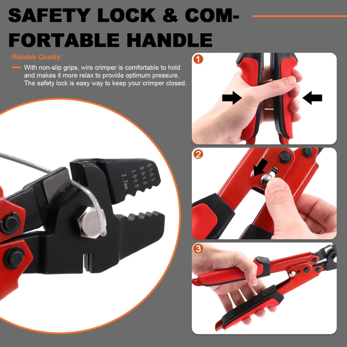 Trusa de sertizat cabluri cu 84 piese, cleste de taiat si cleste de sertizat [4]