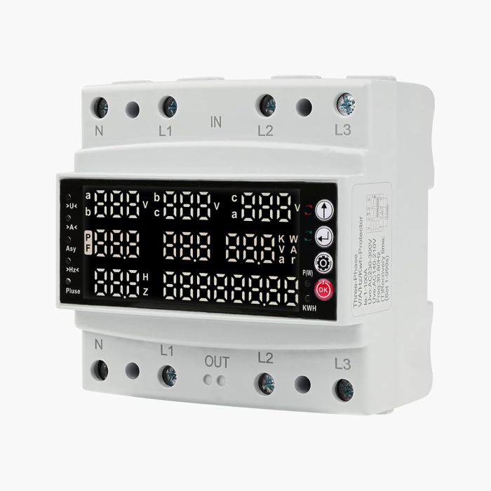 Contor electric trifazat cu afișaj LCD color, protecții multiple, montaj pe șină DIN [8]