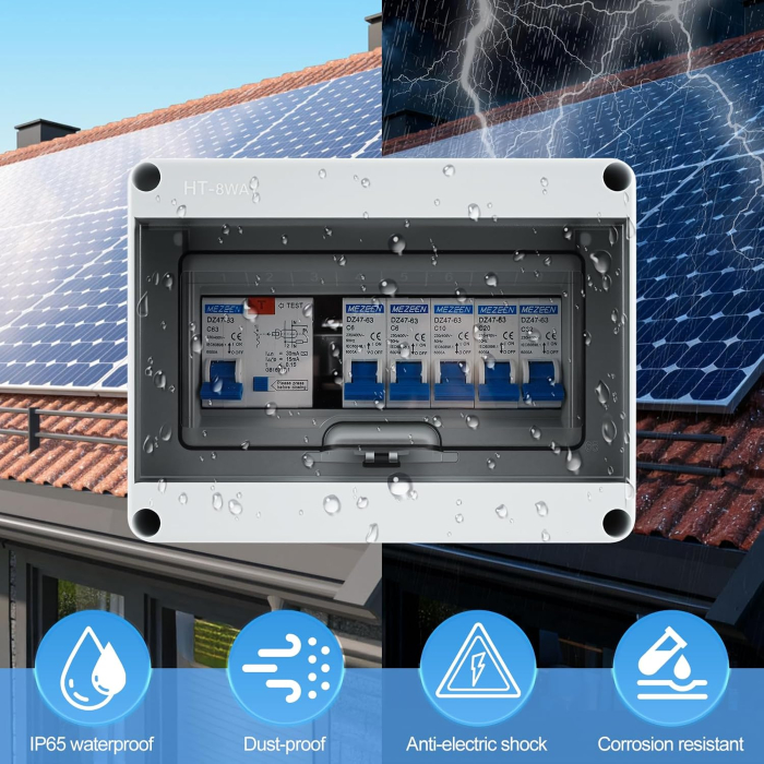 Cutie de Distributie Electrica IP65 cu Protectie FI 63A 30mA Tip A Intrerupator Principal 63A 5 Circuite [5]