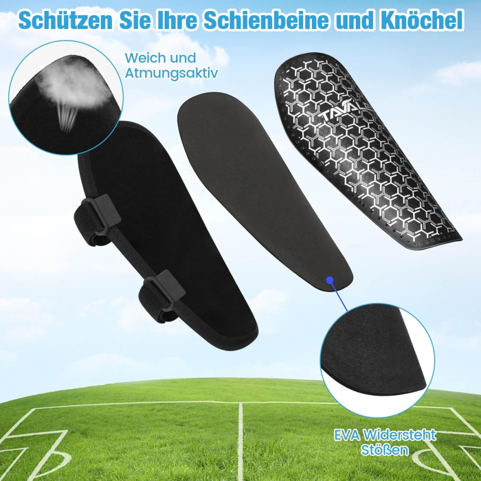 Aparatori de fotbal copii sau adulti, protectii pentru tibii, curele reglabile, marimea L [2]