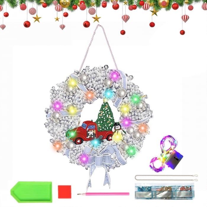 Coroana cu instalatie LED pentru ornat cu diamante 5D DIY [1]