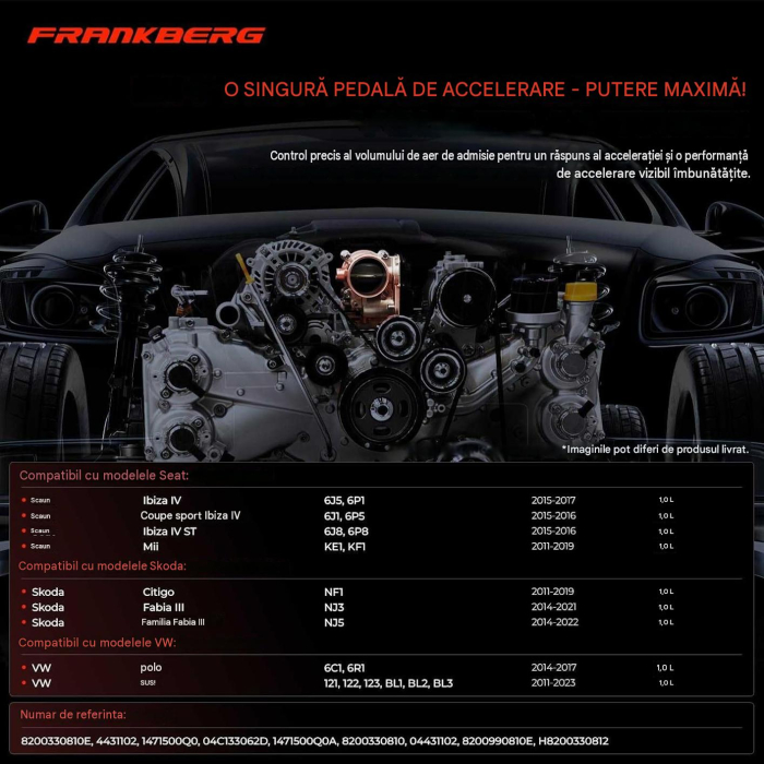 Corp clapetă accelerație 04C133062D, 6 pini, acționare electrică, pentru motoare 1.0 benzină, VW, Seat, Skoda [4]