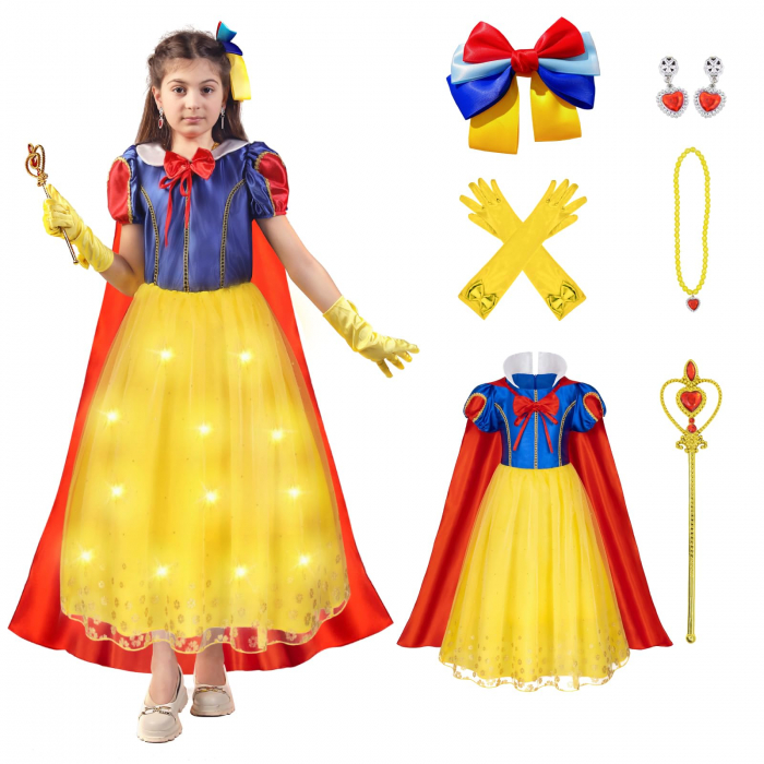 Costum carnaval cu leduri printesa Cenusareasa 4-6 ANI [1]