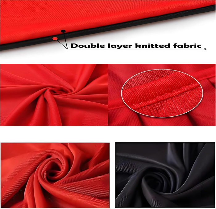 Pelerina reversibila cu gluga pentru carnaval, rosu/negru 90 cm [4]