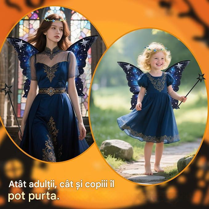 Costum de zână cu urechi de elf, bandă și baghete [6]