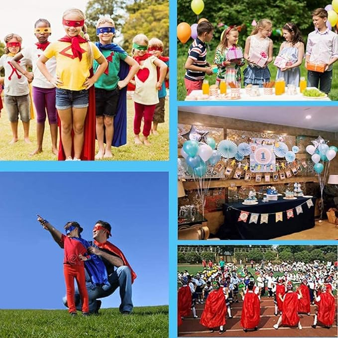 Costum de supererou, pelerine și măști pentru copii de la 3 la 9 ani, 2 seturi [5]