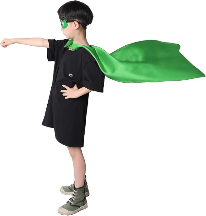 Costum de supererou, pelerine și măști pentru copii de la 3 la 9 ani, 2 seturi [4]