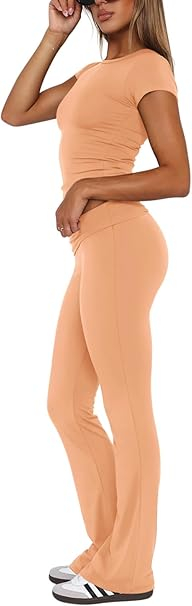Costum casual pentru femei, ideal iesiri sau antrenamente, 2 piese crem XS [2]