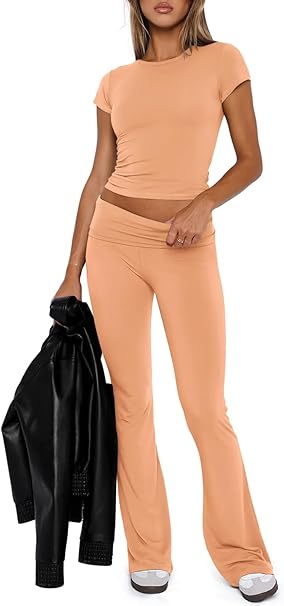 Costum casual pentru femei, ideal iesiri sau antrenamente, 2 piese crem XS [4]