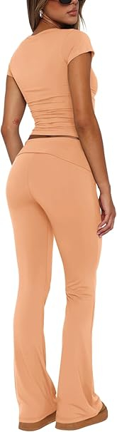 Costum casual pentru femei, ideal iesiri sau antrenamente, 2 piese crem XL [3]