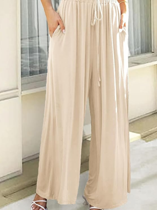 Costum casual pentru femei, subtire, respirabil, alb L [7]