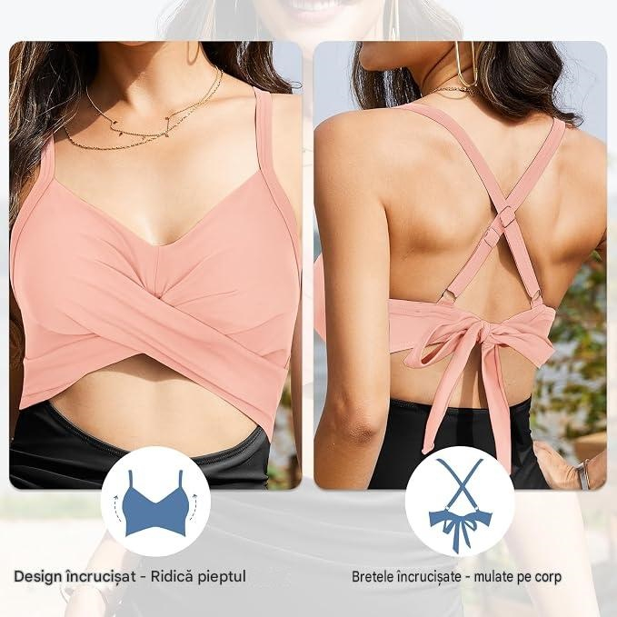 Costum de baie dintr-o bucata pentru femei, negru/roz 2XL [5]